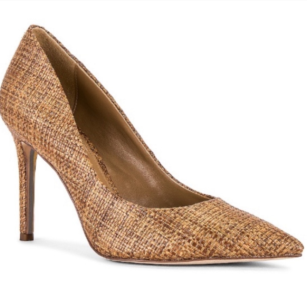 Sam Edelman Brown Textured Pointed-Toe Pumps 👠 8.5 W